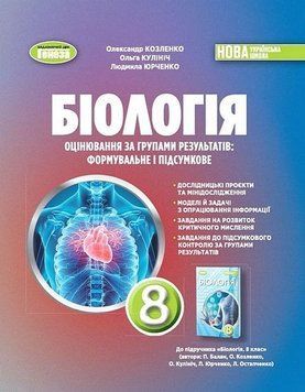Оцінювання за групами результатів: формувальне і підсумкове. Біологія. 8 клас НУШ 10786 фото